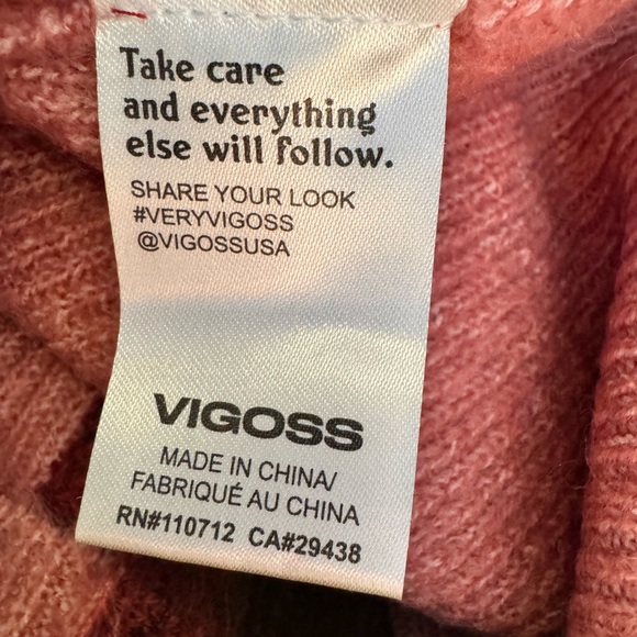 Vigoss NWT Color Block Sweater Size XL - Picture 6 of 6